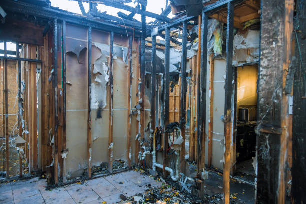Professional Fire Damage Repair technician working in Kent, OH